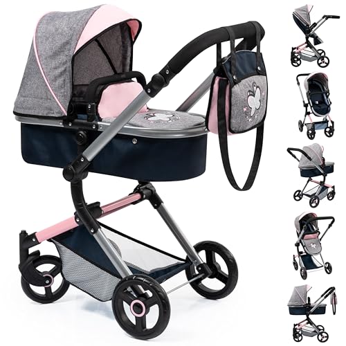 Bayer Design 18427AA Neo Vario Puppenwagen, grau, blau, 52cm Bayer Design 18427AA Neo Vario Puppenwagen, grau, blau, 52cm von Bayer Design