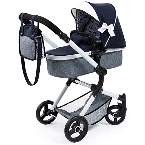 Bayer Design 18481AB Kombi Puppenwagen Neo Vario mit Tasche, Blau, Weiß, 62cm-79cm Bayer Design 18481AB Kombi Puppenwagen Neo Vario mit Tasche, Blau, Weiß, 62cm-79cm von Bayer Design