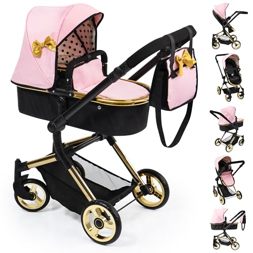 Bayer Design 18490AA Puppenwagen Neo Vario, mit Tasche, höhenverstellbarer Griff, Schwenkschieber, wandelbar als Puppenjogger, bewegliche Vorderräder, integrierter Korb, zusammenklappbar Bayer Design 18490AA Puppenwagen Neo Vario, mit Tasche, höhenverstellbarer Griff, Schwenkschieber, wandelbar als Puppenjogger, bewegliche Vorderräder, integrierter Korb, zusammenklappbar von Bayer Design