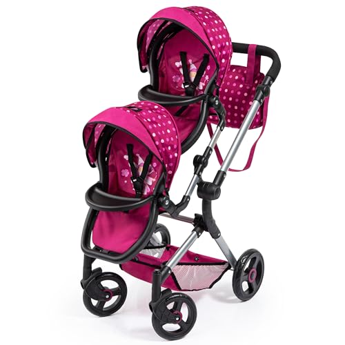 Bayer Design 26267AA Zwillingspuppenwagen Twin NEO mit Tasche, höhenverstellbarer Griff, Schwenkschieber, Sitze einzeln steckbar, bewegliche Vorderräder, integrierter Korb Bayer Design 26267AA Zwillingspuppenwagen Twin NEO mit Tasche, höhenverstellbarer Griff, Schwenkschieber, Sitze einzeln steckbar, bewegliche Vorderräder, integrierter Korb von Bayer Design