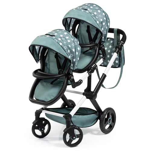 Bayer Design 26758AA Zwillingspuppenwagen Twin XEO mit Tasche und Sonnendach, höhenverstellbarer Griff, Schwenkschieber, einzeln steckbare Sitze, schwenkbare Vorderräder, integrierter Korb Bayer Design 26758AA Zwillingspuppenwagen Twin XEO mit Tasche und Sonnendach, höhenverstellbarer Griff, Schwenkschieber, einzeln steckbare Sitze, schwenkbare Vorderräder, integrierter Korb von Bayer Design