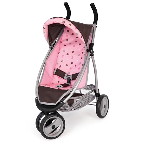 Bayer Design 39920AA Puppenwagen, Puppen Jogger Sport, mit Doppelrad vorne, braun, 37 x 52 x 69 cm von Bayer Design