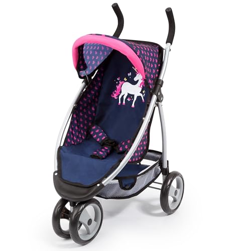 Bayer Design 39954AA Puppenwagen Jogger Sport, für Puppen bis ca. 50cm, mit integrierten Gurt, modernes Einhorn Design, blau pink Bayer Design 39954AA Puppenwagen Jogger Sport, für Puppen bis ca. 50cm, mit integrierten Gurt, modernes Einhorn Design, blau pink von Bayer Design