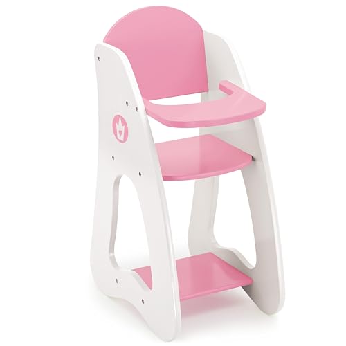 Bayer Design - 50101AA, Puppenhochstuhl Princess World, Puppenmöbel, mit integriertem Esstablett, Klein von Bayer Design