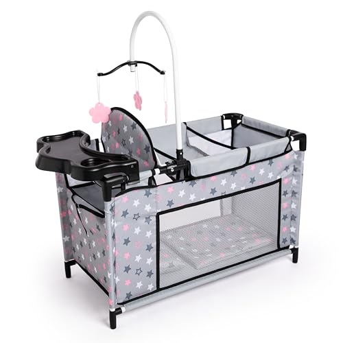 Bayer Design 62607AA Puppenbett mit Schrank, Sitz, Mobile, Ablage, Bettdecke, Kissen, Puppenzubehör Bayer Design 62607AA Puppenbett mit Schrank, Sitz, Mobile, Ablage, Bettdecke, Kissen, Puppenzubehör von Bayer Design