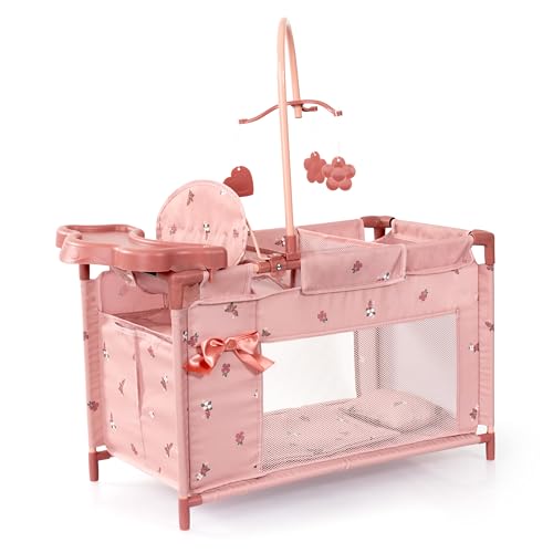 Bayer Design 62626AA Puppenbett mit Schrank, Sitz, Mobile, Ablage, Bettdecke, Kissen, Puppenzubehör von Bayer Design
