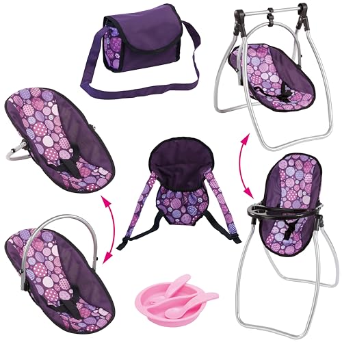 Bayer Design 63694AB Puppenzubehör, Puppenhochstuhl wandelbar, Puppentrage, Puppenwiege, Tasche, Accessoires Bayer Design 63694AB Puppenzubehör, Puppenhochstuhl wandelbar, Puppentrage, Puppenwiege, Tasche, Accessoires von Bayer Design