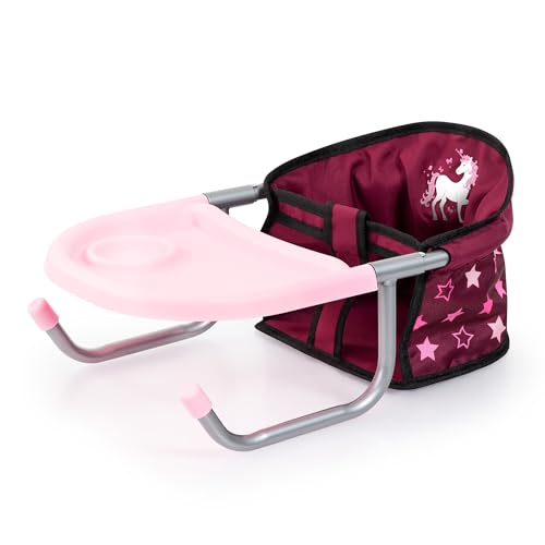 Bayer Design 65823AA Tischsitz für Puppen, Zubehör, Sitz für Puppen bis 46 cm,Farbe - Bordeaux Unicorn von Bayer Design