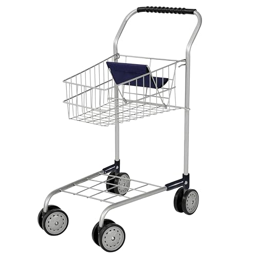 Bayer Design 75001AA Einkaufswagen Supermarkt Kinder, Silber, aus Metall, integrierter Sitz, Doppelräder, Kaufladenzubehör Bayer Design 75001AA Einkaufswagen Supermarkt Kinder, Silber, aus Metall, integrierter Sitz, Doppelräder, Kaufladenzubehör von Bayer Design