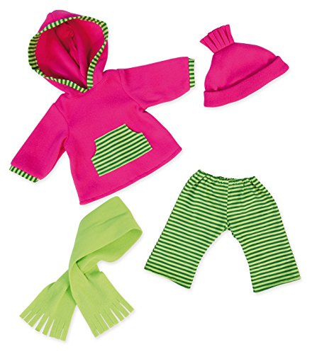 Bayer Design 83864AA Puppenkleidung, Puppenoutfit, mehrteilige Puppenanziehsachen, Puppenzubehör, grün, rosa, 33-38 cm Bayer Design 83864AA Puppenkleidung, Puppenoutfit, mehrteilige Puppenanziehsachen, Puppenzubehör, grün, rosa, 33-38 cm von Bayer Design