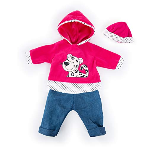 Bayer Design 83878AA - Puppenkleidung für 33-38cm Puppen, Hose, Oberteil und Mütze, Set, Outfit mit Leopard von Bayer Design