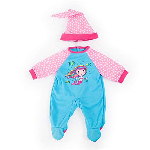 Bayer Design 83880AA - Puppenkleidung für 33-38cm Puppen, Strampler, Mütze mit wunderschönen Meerjungfraumotiv, Outfit von Bayer Design