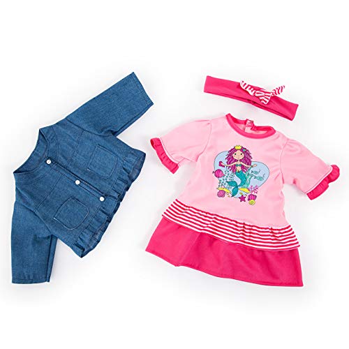 Bayer Design Puppenkleidung für 40-46cm Puppen, Kleid, Jacke und Haarband, Outfit, Set mit Meerjungfrau Bayer Design Puppenkleidung für 40-46cm Puppen, Kleid, Jacke und Haarband, Outfit, Set mit Meerjungfrau von Bayer Design