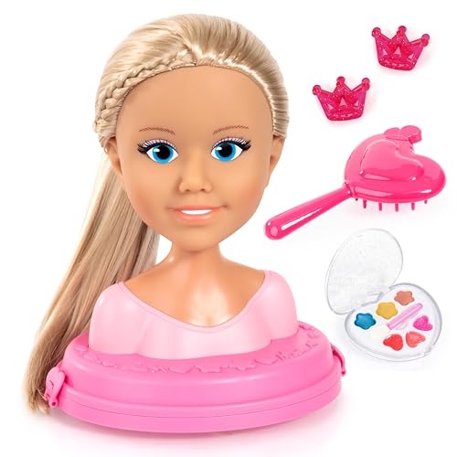 Bayer Design 90030AA Charlene Top Model Frisierkopf mit Haarklips und Bürste, Plattform, 21 cm Bayer Design 90030AA Charlene Top Model Frisierkopf mit Haarklips und Bürste, Plattform, 21 cm von Bayer Design