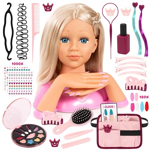 Bayer Design 90090AA Charlene Magic Nails Frisier- und Schminkkopf mit Händen und Fingernägeln, Make-up, Haarzubehör, Sticker Bayer Design 90090AA Charlene Magic Nails Frisier- und Schminkkopf mit Händen und Fingernägeln, Make-up, Haarzubehör, Sticker von Bayer Design