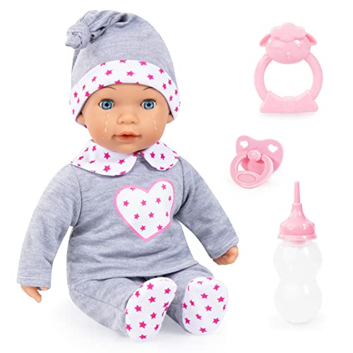 Bayer Design 93809AL Babypuppe Tears Baby, weint echte Tränen, Babylaute, grau, rosa Bayer Design 93809AL Babypuppe Tears Baby, weint echte Tränen, Babylaute, grau, rosa von Bayer Design