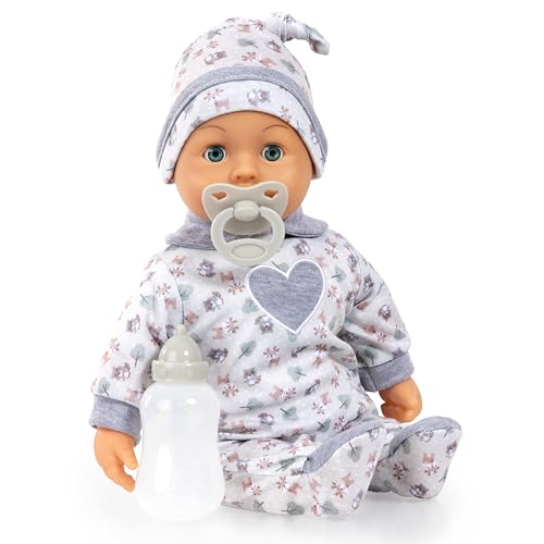 Bayer Design 93824CP Babypuppe interaktiv, Spielpuppe sprechend, weicher Körper, Schnuller, Flasche, 38 cm Bayer Design 93824CP Babypuppe interaktiv, Spielpuppe sprechend, weicher Körper, Schnuller, Flasche, 38 cm von Bayer Design
