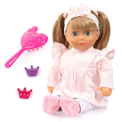 Bayer Design 93834AK Puppe mit Haaren, Funktion, Schlafaugen, Spielpuppe lacht, Küsschengeräusch, 38 cm Bayer Design 93834AK Puppe mit Haaren, Funktion, Schlafaugen, Spielpuppe lacht, Küsschengeräusch, 38 cm von Bayer Design