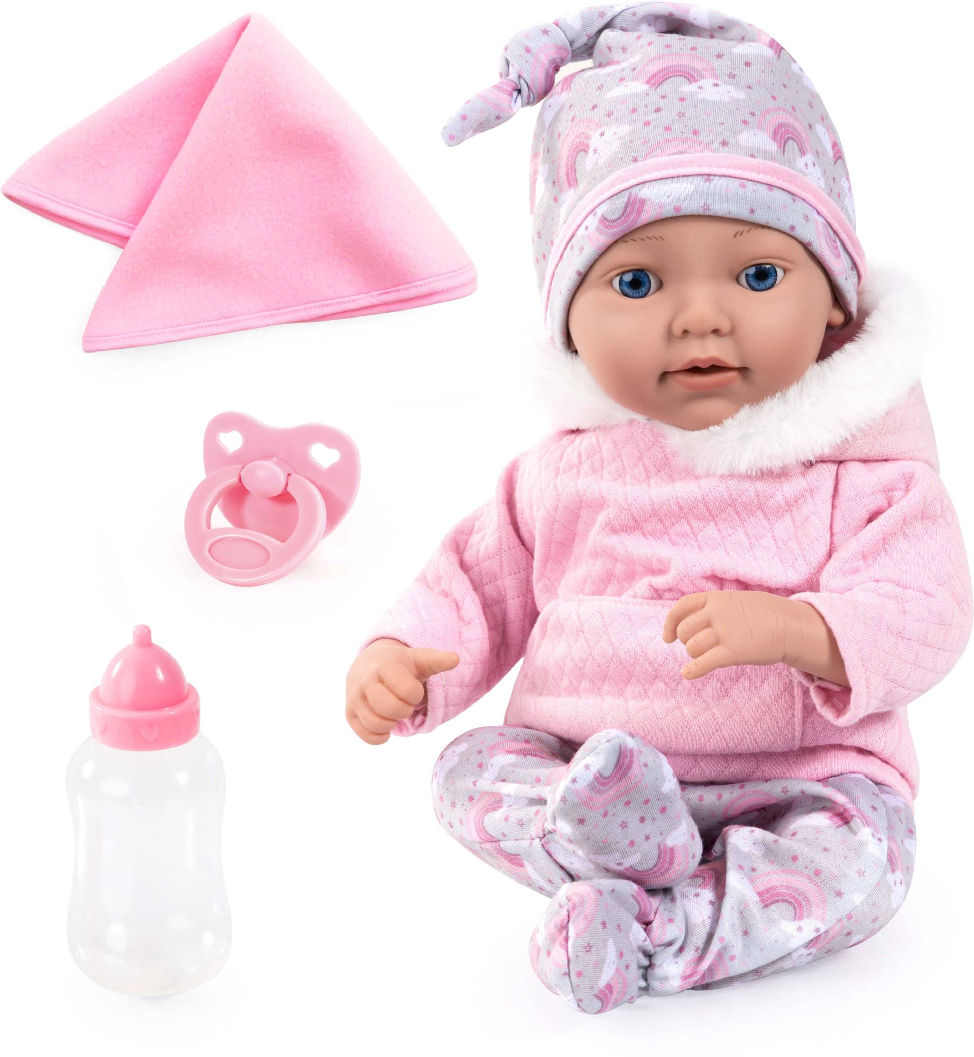 Bayer Design Reborn Baby Puppe mit Zubehör Regenbogen 38 cm Bayer Design Reborn Baby Puppe mit Zubehör Regenbogen 38 cm von Bayer Design