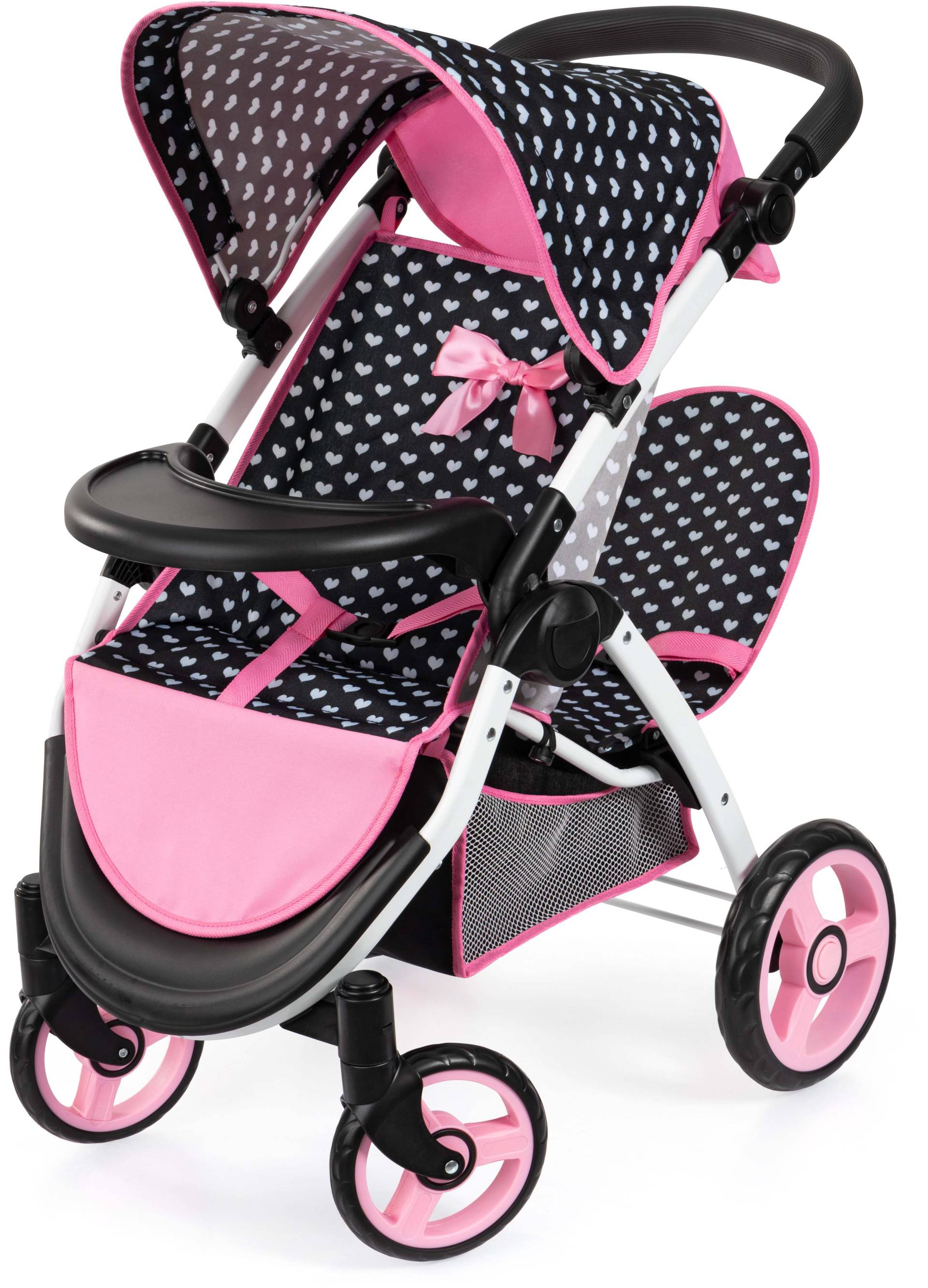 Bayer Design Twin Star Zwillingspuppenwagen, Schwarz/Rosa Bayer Design Twin Star Zwillingspuppenwagen, Schwarz/Rosa von Bayer Design