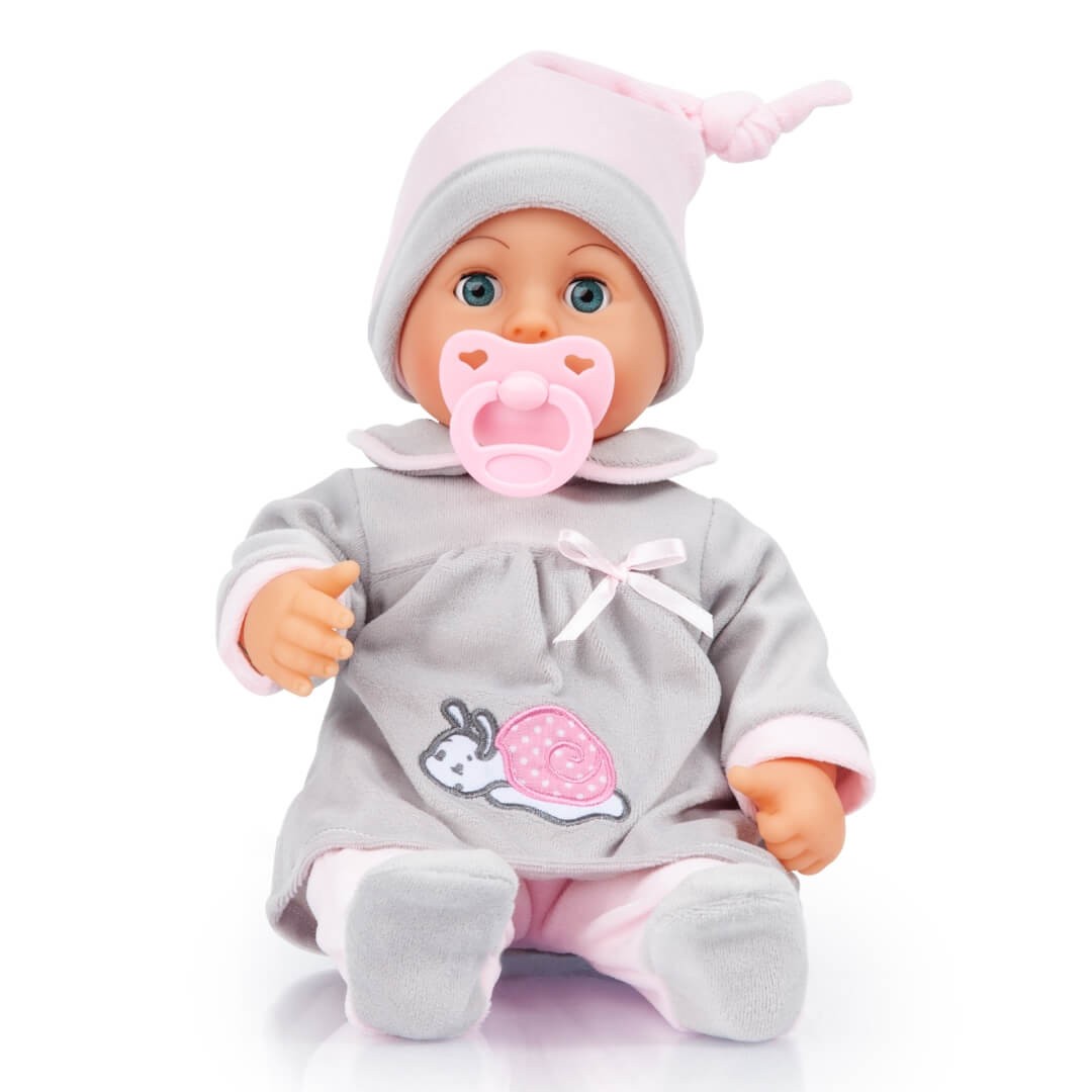 First Words Baby, grau, 38 cm - Puppe von Bayer Design