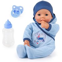Funktionspuppe Hello Baby blau 46cm Weichkörper von Bayer Design