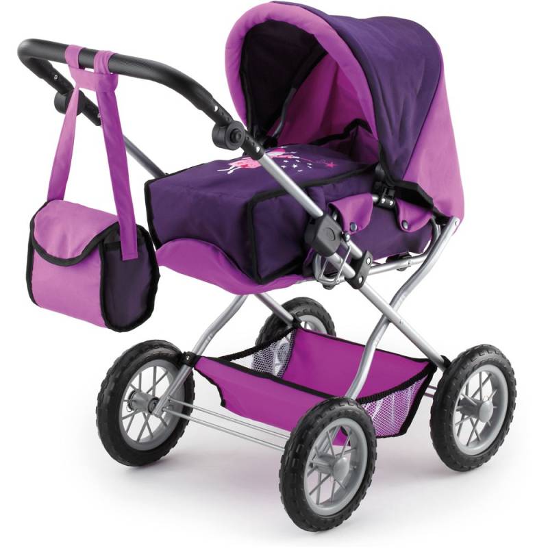 Kombi-Puppenwagen Grande, Set mit Reisebett Farbe lila von Bayer Design