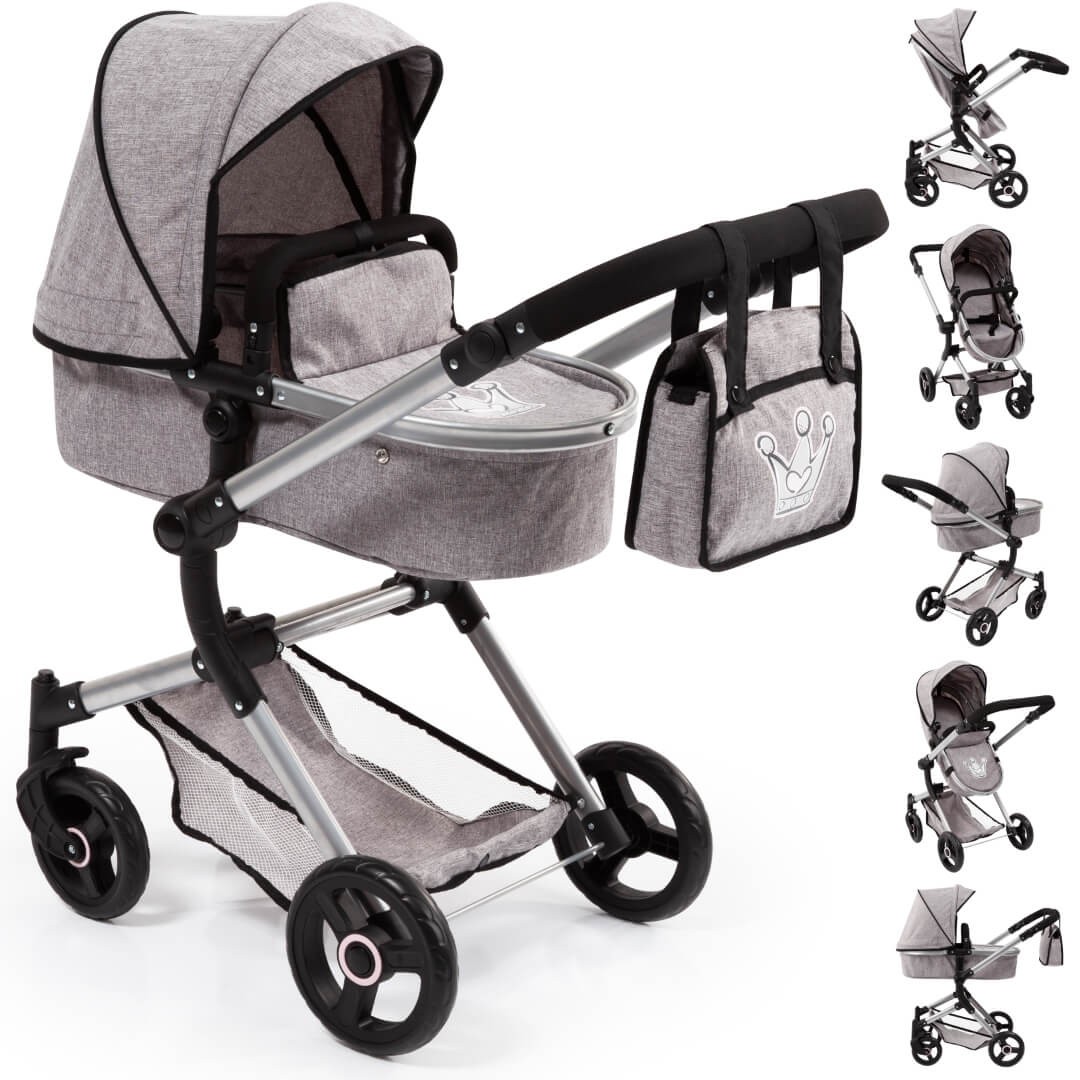 Kombi-Puppenwagen Neo Vario grau mit Krone Kombi-Puppenwagen Neo Vario grau mit Krone von Bayer Design
