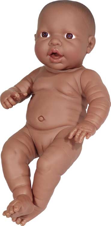 Neugeborenen-Puppe 42cm Girl braun Neugeborenen-Puppe 42cm Girl braun von Bayer Design