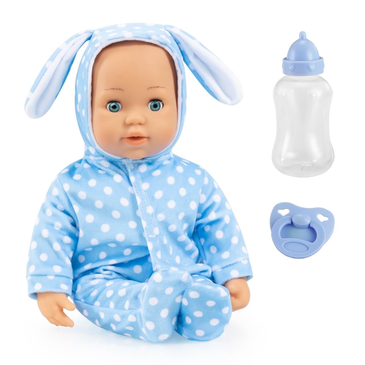 Puppe Anna First Words Baby 38 cm, blaues Outfit von Bayer Design