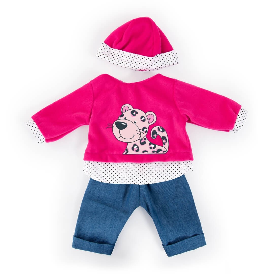 Puppensachenset für Puppen bis 38cm, Motiv Leopard - Puppenkleidung Puppensachenset für Puppen bis 38cm, Motiv Leopard - Puppenkleidung von Bayer Design