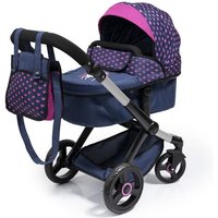 Puppenwagen Xeo Einhorn blau 65x37x74cm Puppenwagen Xeo Einhorn blau 65x37x74cm von Bayer Design