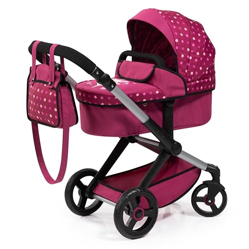 Bayer Design 17067AA Puppenwagen Xeo mit Tasche, höhenverstellbarer Griff, Schwenkschieber, wandelbar als Puppenjogger, bewegliche Vorderräder, integrierter Korb, Bordeaux Fee Bayer Design 17067AA Puppenwagen Xeo mit Tasche, höhenverstellbarer Griff, Schwenkschieber, wandelbar als Puppenjogger, bewegliche Vorderräder, integrierter Korb, Bordeaux Fee von Bayer