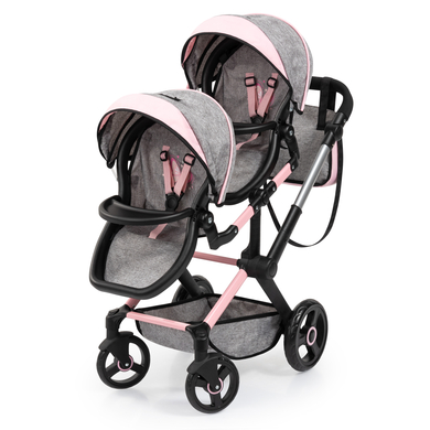bayer Design Zwillings-Puppenwagen Xeo Twin mit Schmetterling von Bayer