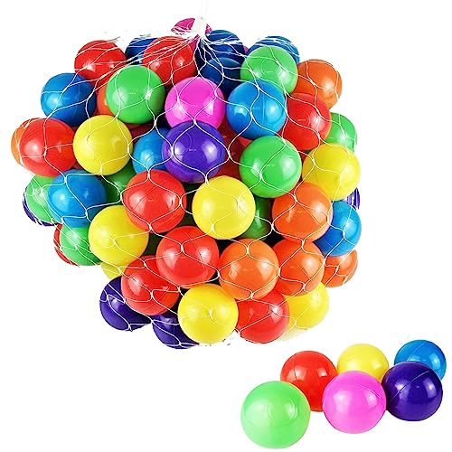 300 Bällebad Bälle Bunte Farben Mischung - Ball Ø 5,5cm - Softball Farbmix - Kinder Spielbälle - Bunte Bälle für Spielzelt, Bällebäder - Spielzeug für Zuhause, Garten, Kinderpool, Planschbecken 300 von Bayli