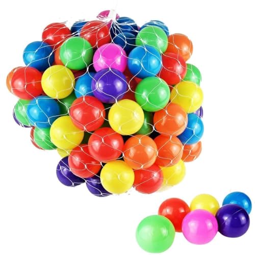 600 Bällebad Bälle Bunte Farben Mischung - Ball Ø 5,5cm - Softball Farbmix - Kinder Spielbälle - Bunte Bälle für Spielzelt, Bällebäder - Spielzeug für Zuhause, Garten, Kinderpool, Planschbecken 600 von Bayli