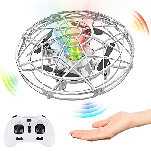 Drohne für Kinder, UFO Mini Drohne Spielzeug Handsensor Infrarot Induktion, Wiederaufladbares Flugspielzeug Geschenke für Jungen Mädchen Indoor Outdoor Fliegender Ball von Baztoy