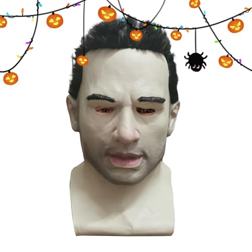 Halloween-Kopfbedeckung – Kopfbedeckung des älteren Mannes | gruselige Halloween-Kopfbedeckung | Kostüm-Zubehör mit guter Elastizität für von Bbbabeslk