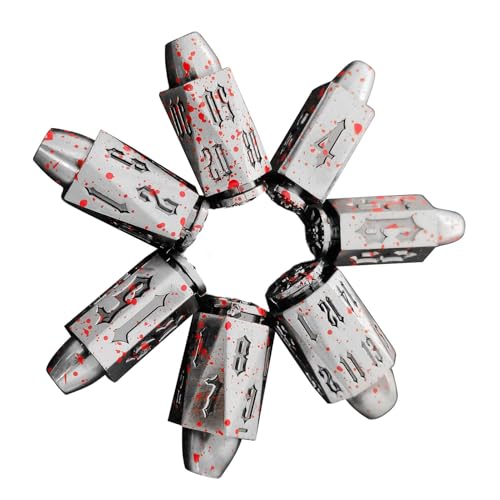 Metallwürfel, Set aus Polyedrischen Metallwürfeln | 7 Würfel aus polyedrischem Metall | coole Tischwürfel, Spielzubehör, Polyesterwürfel, Rollen-Würfel aus Metall, Spielwürfel von Bbbabeslk