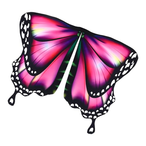 Schmetterlingsflügel-Kostüm, Schmetterlingsflügel für Damen, Schmetterlingsflügel für Bauchtanz, Rainbow Performance Clothing Umhang für Bauchtanz für Frauen und Mädchen von Bbbabeslk