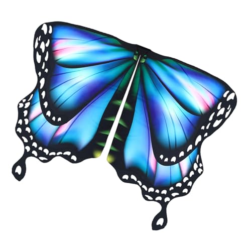 Schmetterlingsflügel für Mädchen, Flügelkostüm für Damen, Schmetterlingsflügel für Bauchtanz | Rainbow Performance Clothing Umhang für Bauchtanz für Frauen und Mädchen von Bbbabeslk