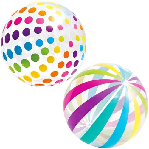 2 Stück Wasserball, wasserball aufblasbar 40cm, Sie können in Innen- und Außenpools und Stränden spielen, Spielzeug, mit dem sowohl Erwachsene als auch Kinder spielen können von BbiuRer