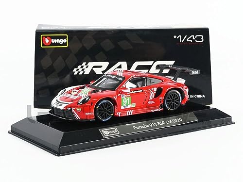 Bburago Race 18-38308 kompatibel mit Porsche 911 RSR, No.91, 24h Le Mans, 2020, 1:43,Fertigmodell Bburago Race 18-38308 kompatibel mit Porsche 911 RSR, No.91, 24h Le Mans, 2020, 1:43,Fertigmodell von Bburago