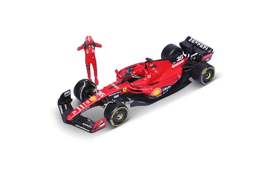 BBURAGO - Ferrari SF-23 Charles Leclerc #16 2023 - Realistisches Automodell im Maßstab 1:24 und Figur von Charles Leclerc, offizielle Ferrari-Lizenz, empfohlenes Alter ab 14 Jahren von Bburago