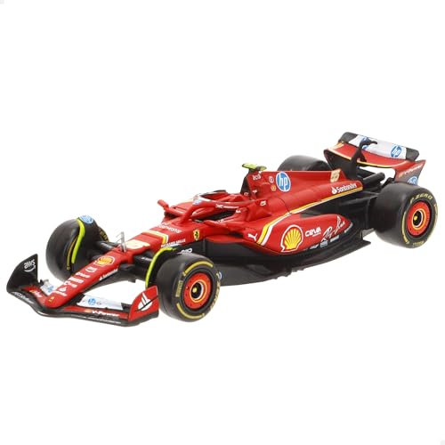 Burago Ferrari SF-24 Charles Leclerc #16 2024 - Realistisches Modellauto im Maßstab 1:43, gefahren von Charles Leclerc, offizielle Ferrari-Lizenz, empfohlenes Alter ab 3 Jahren von Bburago