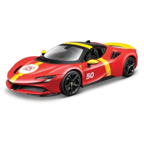BBURAGO - Ferrari SF90 Stradale Le Mans-Lackierung Maßstab 1:18, Diecast-Replik mit Motorhaube und Kofferraum zum Öffnen, Gefederte Räder, Ferrari-Lizenz, Alter 3+ BBURAGO - Ferrari SF90 Stradale Le Mans-Lackierung Maßstab 1:18, Diecast-Replik mit Motorhaube und Kofferraum zum Öffnen, Gefederte Räder, Ferrari-Lizenz, Alter 3+ von Bburago
