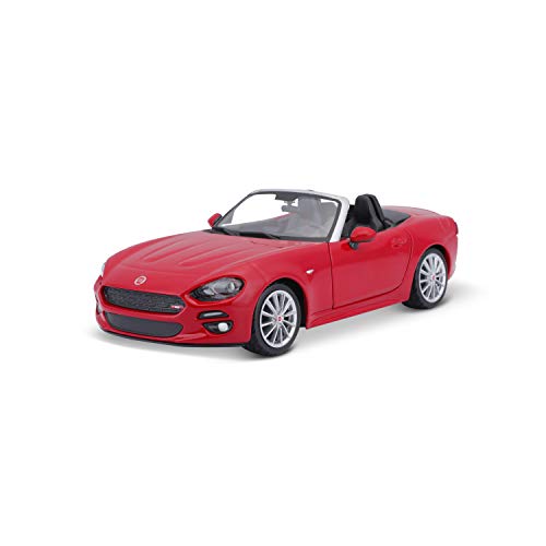 Bauer Spielwaren 18-21083R Fiat 124 Spider Modellauto im Maßstab 1:24, Sortiert von Bburago