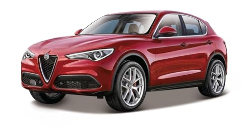 Bauer Spielwaren 18-21086R Alfa Romeo Stelvio Modellauto im Maßstab 1:24, Farbe sortiert, 1 Stück von Bburago