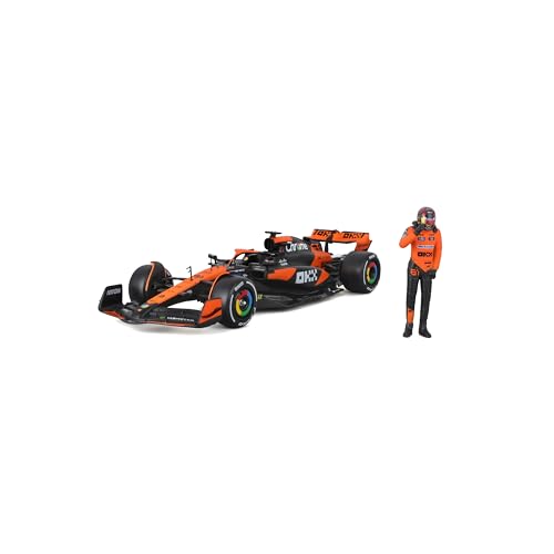 Bburago 1:24 2024 Race McLaren MCL38 mit Figur, Piastri #81 von Bburago