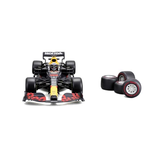 Bburago 1:24 RED Bull Toy TYRE Changing Racing CAR (2021) Verstappen PLAYSET von Bburago
